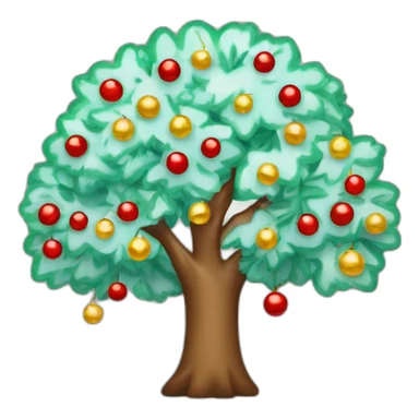 Un árbol de navidad con luses sticker