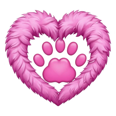Paw heart sticker
