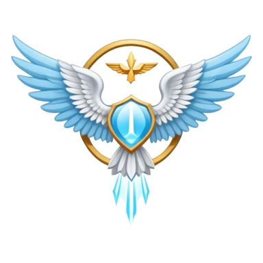 wings emblem holy saint light blue sticker