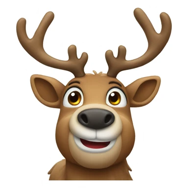 Christmas reindeer sticker