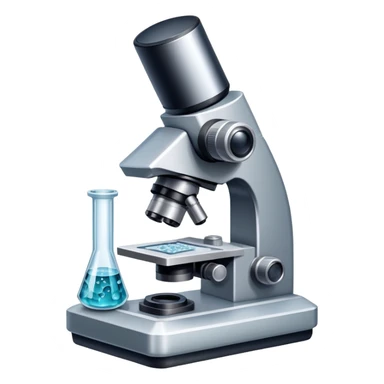 An icon featuring an electronic microscope, a metal alloy, and a crystal structure, symbolizing materials science. The design includes different materials like metals, ceramics, and polymers, alongside a stamp representing testing and quality control. Transparent background sticker
