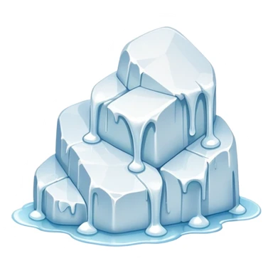 two pieces of sugar are melting and become one sticker