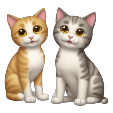 Gato y gata despampanantes sticker