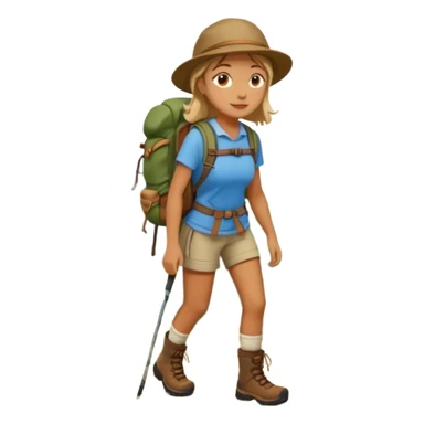 Girl walking the Camino  sticker