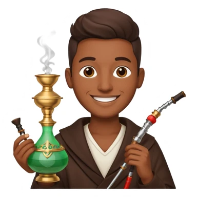 Smily with shisha chilling sticker