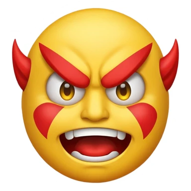 super angry emoji carnival theme sticker