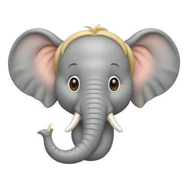 elephant with blonde hair sticker