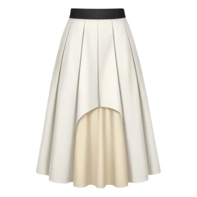 create a white midi skirt whitout pleats sticker