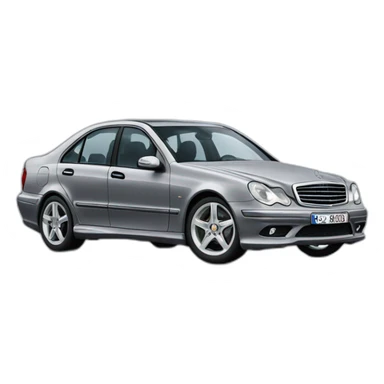 Grey Mercedes w203 sticker