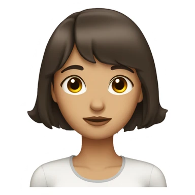 brunette girl with bangs sleeping  sticker