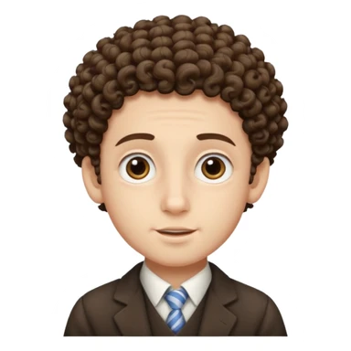 Jewish boy white kipa curly peyos sticker