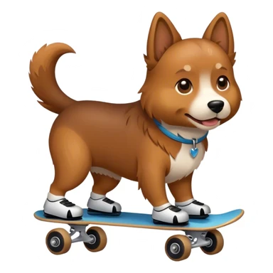 dog skating sticker