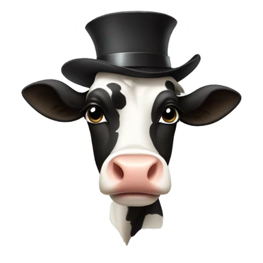 Glamours Cow in a hat  sticker