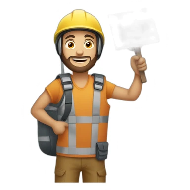 guy with hold the board that include text "RoadMate" sticker