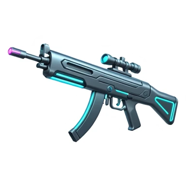 A cool neon rifle sticker