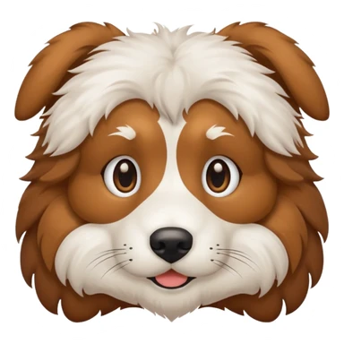 long fur dog sticker