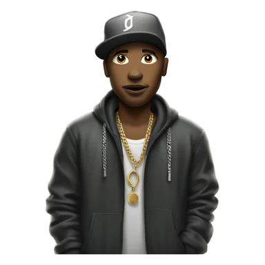 Rapper with microphone sticker