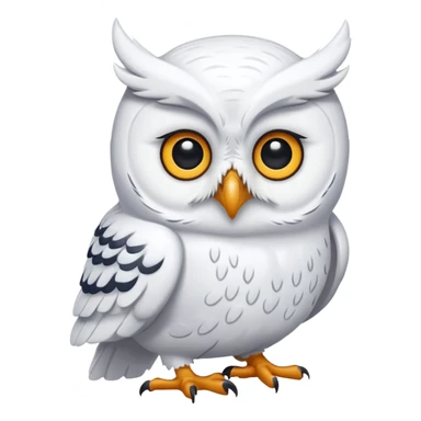 white winter & artic animal (owl)  sticker