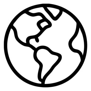 red flag background with a white outline of the planet Earth, clean and modern sticker