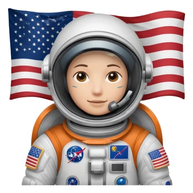 Astronaut floating in space USA no face real sticker