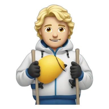 big blond guy in ski sticker