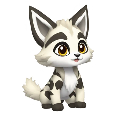 patterns, Kemono-style, Chibi, Anthro-Fur-Sona-Fakémon, Full Body sticker
