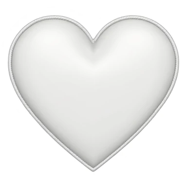 white heart with a stitched border sticker