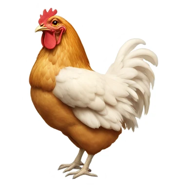 A chicken without a head looking at his phone sticker