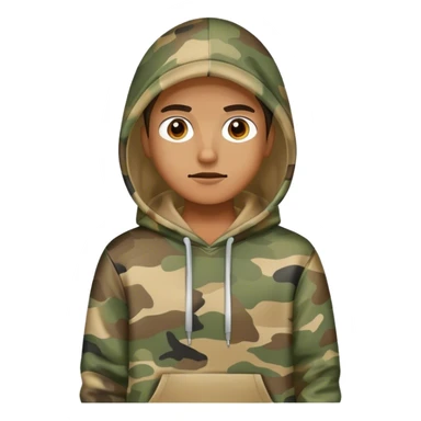 Camo hoodie  sticker