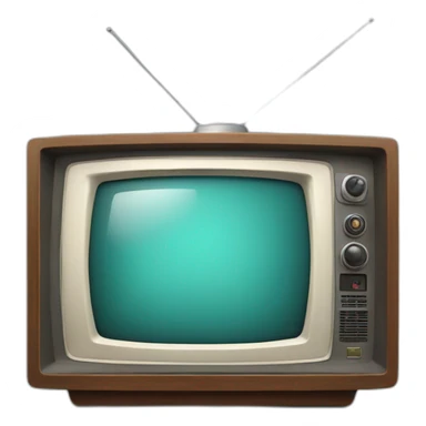 modern retro tv with a blank screen sticker