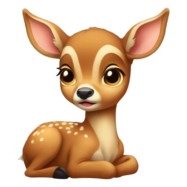 Sad baby deer sticker