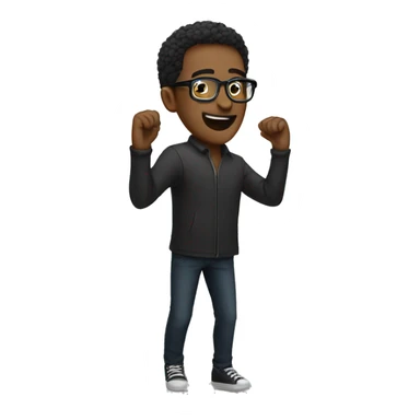 Guy with glasses danci sticker