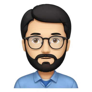 Professor in the la casa de papel TV show, with black hair and beard sticker