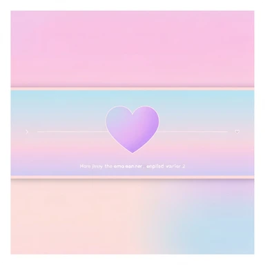 pastel emo banner with a heart accent, cute, expressive, minimal, variation 2 sticker