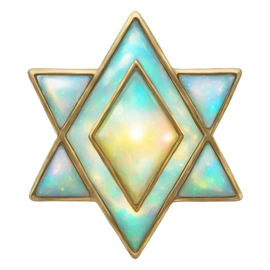 Opal star of David sticker