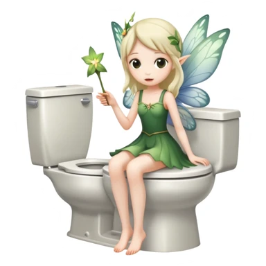 a fairy on a toilet sticker
