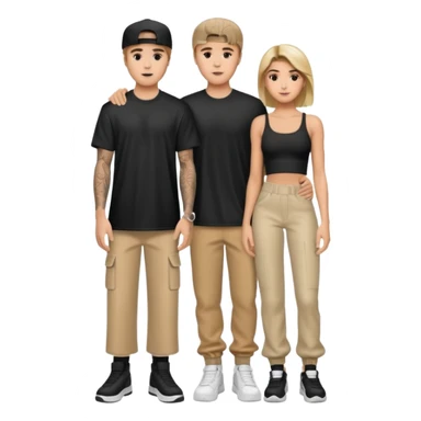Justin bieber et hailey bieber  voir tous le corps  sticker