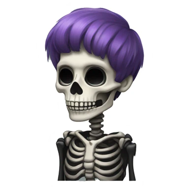 Skeleton non binary  sticker