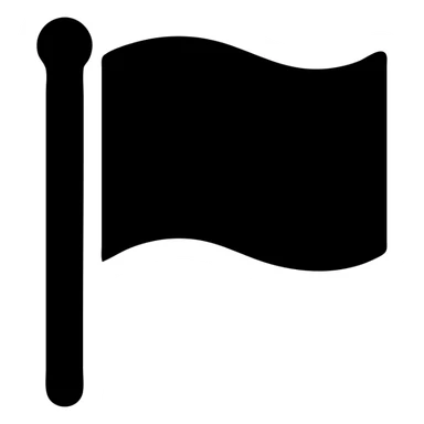 single flag black color sticker