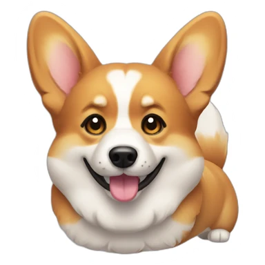 Sassy corgi blinking sticker