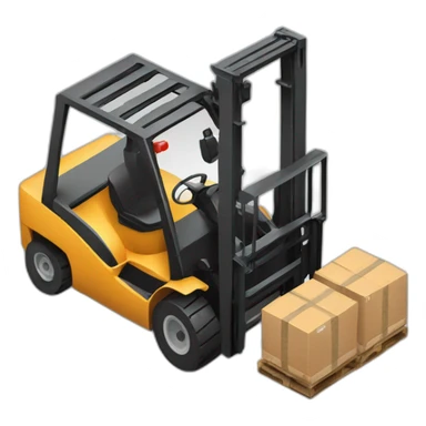 forklift in isometry sticker