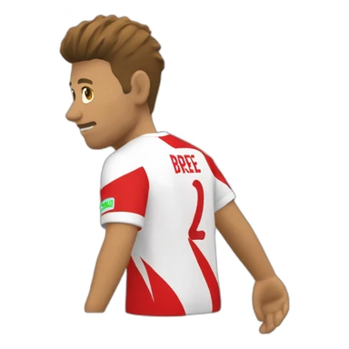 player stade brestois 29 color red sticker