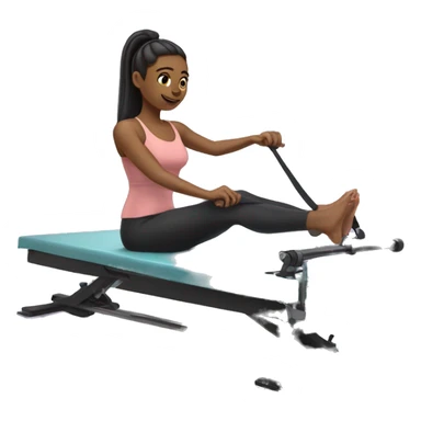 Girl on Reformer pilates machine sticker