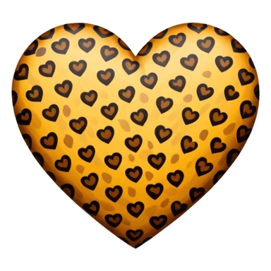 Corazón  con estanpado de leopardo sticker