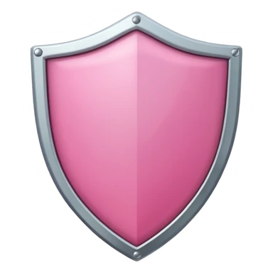 pink shield with white frame sticker