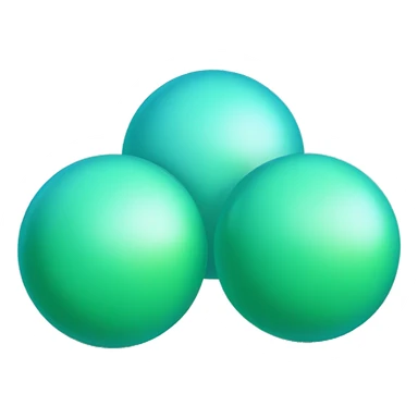 Three balls of light blue green res sticker