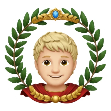 A detailed face emoji of Nero, the Roman emperor sticker