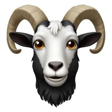 Black goat head sticker