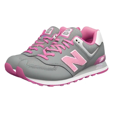 Grey and pink New balance single shoe sticker