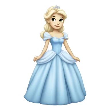 full body white skin cinderella sticker